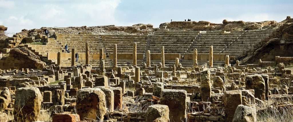 Amphitheater at Timgad archaeological site