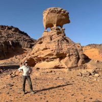 Julie at Porcupine Rock - Algeria and Tunisia Tour in May 2025